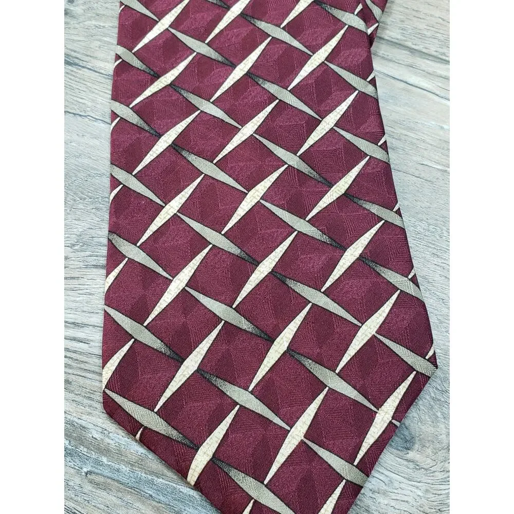 Zylos George Machado 100% Imported Silk Maroon Necktie
